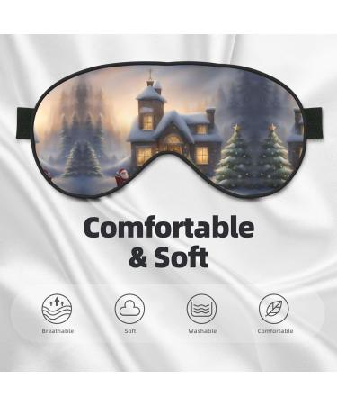 Merry Christmas Unisex Eye Mask | Comfortable Sleep Mask for Travel Yoga & Shift Work - Buy Online on GoSupps.com