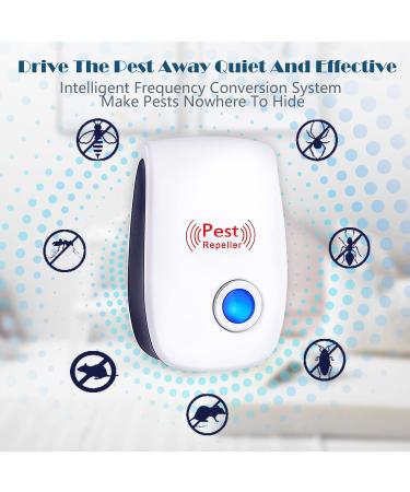 Ultrasonic Pest Repeller - 6 Pack Electronic Pest Control Device for Indoor Bugs, Spiders, Insects, Rats, Roaches - Plug-in Mouse and Spider Repellent - Buy Online on GoSupps.com