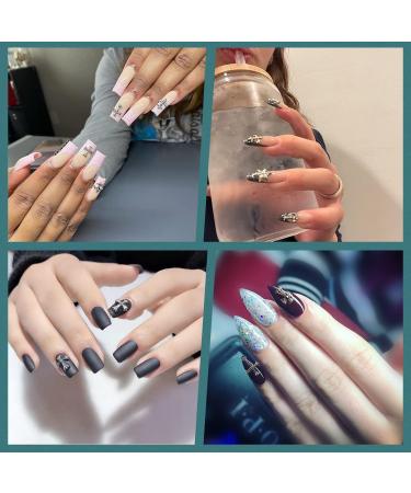 CAMLO 3D Cross Nail Charms - Chrome Silver Gothic Charm Set for DIY Nail Art - Buy Online on GoSupps.com