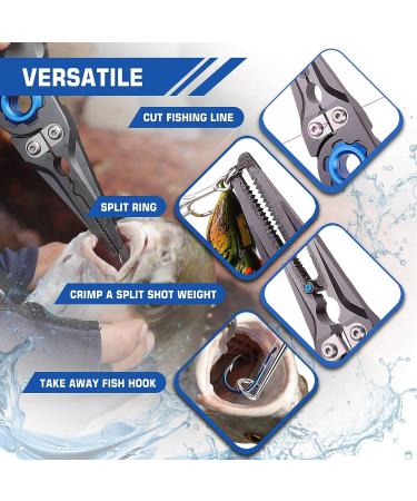 XTOUC Titanium Saltwater Fishing Pliers - Quick Hook Removal Tool & Split Ring Equipment for Tackle Kit - Perfect Fishing Gear Gift - Buy Online on GoSupps.com