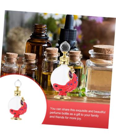 Angoily Middle Eastern Perfume Bottle Glass Perfume Vial Arabian Essential Oil Bottle Vintage Crystal Perfume Bottle Vintage Perfume Bottle Desk Topper Travel Mini Jewelry Aluminum Alloy 13x9x4cm Red - Buy Online on GoSupps.com