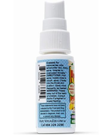 Vocal Eze Throat Spray | Herbal Immune Support for Sore Throat Relief | All Natural Ingredients | 2 Pack - 1 Fl Oz Each - Buy Online on GoSupps.com
