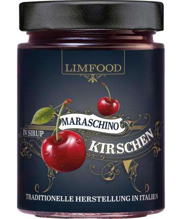 Limfood |400g Maraschino cherries - aromatic Italian cherries in syrup for cocktails and ice cream.Maraschino Cherries - non -alcoholic - Buy Online on GoSupps.com