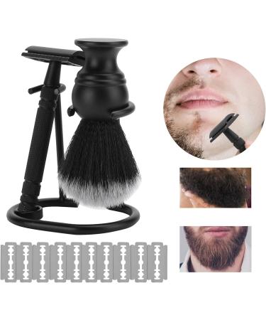 Premium Men's Shaving Set - Brush Razor Stand & Blades for Salon & Home Use - International Shipping Available - Buy Online on GoSupps.com
