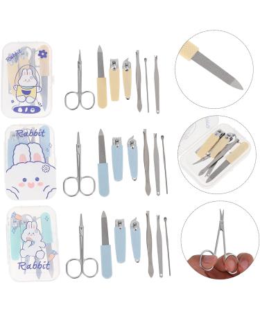 FOMIYES 3 Sets Nail Set Nail Pliers Trimmer Nail File Head Portable Nail Clipper Finger Nails Art Plier Gel Manicure Kit Pedicure Kit for Toenail Cosmetic Baby Pusher Stainless Steel - Buy Online on GoSupps.com