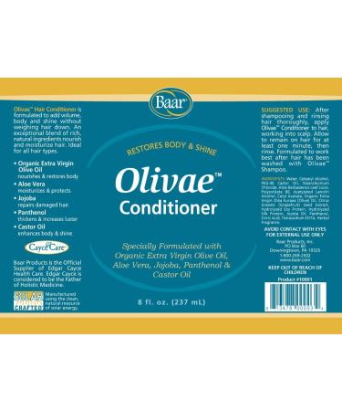 Olivae Organic Olive Oil Conditioner - Nourishing Botanical Hair Care for Healthy Follicles & Scalp | 8 oz - Buy Online on GoSupps.com