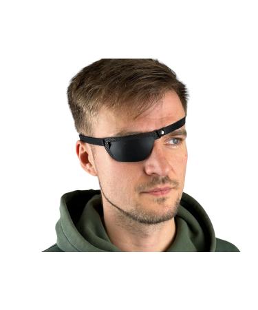 Buy Black Leather Eye Patch | Slim Eye Patch for Men & Women | Comfortable Right Eye Patch - International Shipping - Buy Online on GoSupps.com