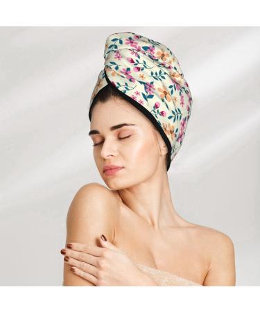 Quick-Dry Hair Towel Wrap - Cute Flower Hair Drying Turban with Button | Best Hair Towel for Fast Drying - Buy Online on GoSupps.com