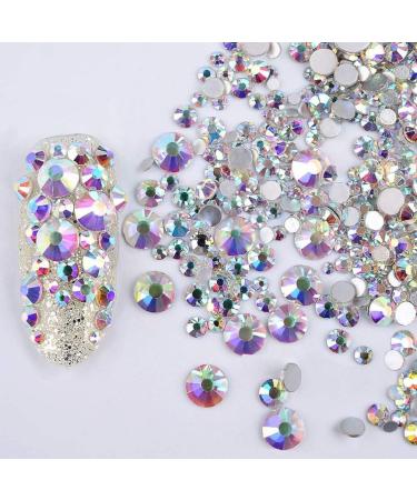 Milisten Nail Accessories AB Nail Art Rhinestones Glass Nail Crystal Flatback Beads Charms Gems Stones For Makeup Clothes Shoes Phone Shell Decor 2.0mm Nail Rhinestone - Buy Online on GoSupps.com
