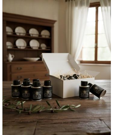 AGRICOLA GUERRESCHI Agricola Guerreschi Gourmet Pack - 100% Italian Extra Virgin Olive Oil - Cold Extracted - EVO100 - ALL ROOTS 624 (EVO100) - 12 x 100ml Cans