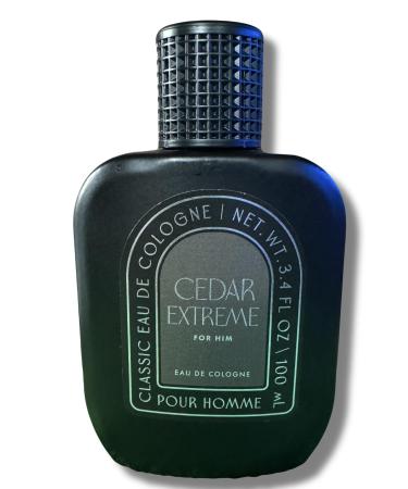 Tru Fragrance Cedar Extreme Classic Eau De Cologne 3.4 Fl Oz - Men's Cologne Cedar Scented Fragrance Pour Homme For Him