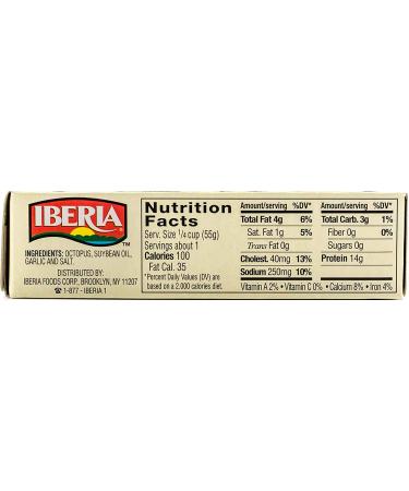 Iberia Jumbo Calamari in Garlic Sauce 4 oz - Octopus Style, Premium Quality Seafood - Buy Online on GoSupps.com