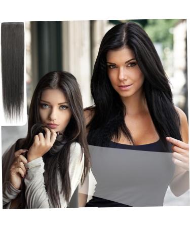 1PC Tape Hair Extensions Human Hair Black Hair Extensions Clip In 15.8'' Human Hair Extensions Real Human Hair Extensions Tape Invisible Straight Hair Pieces for Long Hair Women - Buy Online on GoSupps.com