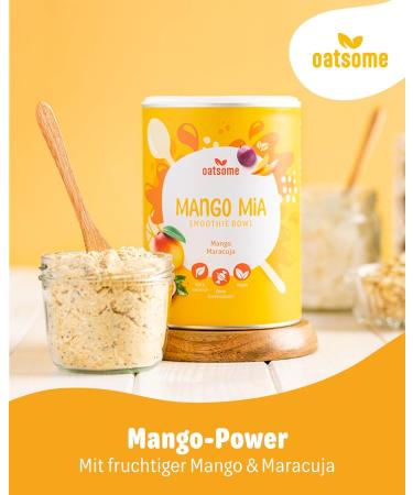Oatsome Mango Mia Smoothie Bowl - 100% Natural Vegan No Added Sugar - Easy Breakfast Superfood - 400g - Buy Online on GoSupps.com