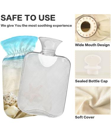 NAANLE Splashing Waves Seesters 2L Transparent Hot Water Bottle - Large for Bed Hand & Feet Warmer | Pain Relief & Heat Therapy - Buy Online on GoSupps.com