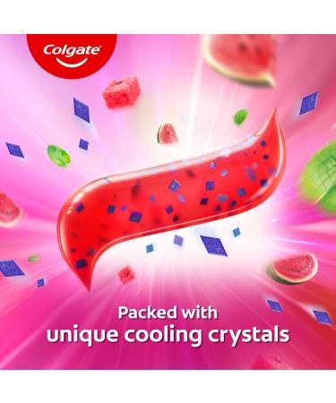 Colgate MaxFresh Watermelon Blast Gel Toothpaste with Cooling Crystals Watermelon Flavour and Ultrafreeze Technology for Intense Freshness Vegan Gluten-Free 100g/3.5oz - Buy Online on GoSupps.com