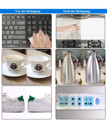 8 Pack Melamine Cleaning Sponge - Dirt Remover for Household Kitchen Bathroom & Walls | White Wonder Sponge 10x7x2cm - Buy Online on GoSupps.com