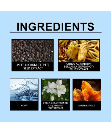 Cologne for Men - Eau de Toilette - Long Lasting Fragrance with Bergamot notes Black Pepper Amber - Buy Online on GoSupps.com