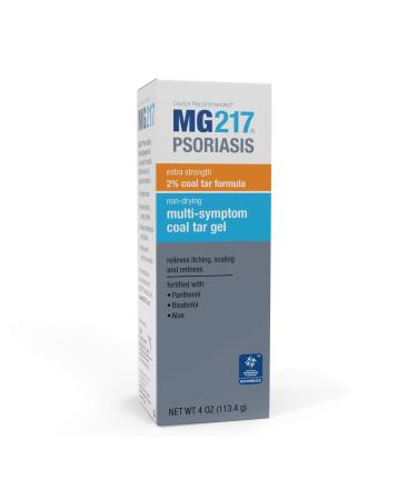 MG217 2% Coal Tar Psoriasis Gel Non-Drying Multi-Symptom Treatment - 4 oz Tube 4 Ounce (Pack of 1)