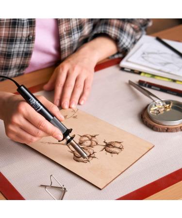 Arteza Wood Burning Kit - Pyrography Pen with 6 Tips, Heat Shield & Stand - 25W, 300-400C - Ideal for Beginners, Intermediates, and Hobbyists - Buy Online on GoSupps.com