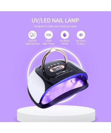 LIARTY Portable 256W UV LED Nail Dryer Lamp - Professional Gel Nail Lamp with LCD Display for Perfect Nails - Buy Online on GoSupps.com