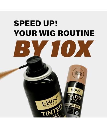 EBIN NEW YORK Tinted Lace Spray 3.38oz/ 100ml - Light Warm Brown | Quick Drying Water Resistant No Residue Even Application Matching Skin Tone Natural Look 3.38 Fl Oz (Pack of 1) Light Warm Brown - Buy Online on GoSupps.com