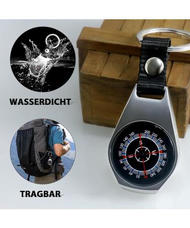 Portable Vintage Waterproof Pocket Compass | Mini Key Trailer Navigation Tool for Outdoor Adventures - Buy Online on GoSupps.com