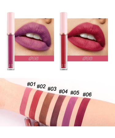 CHAKAE 6 Pack Matte Liquid Lipsticks for Women Girls Waterproof Pigmented Lip Gloss Beautiful Colors for All Occasions - Buy Online on GoSupps.com