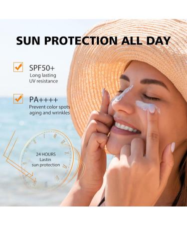 SPF 50 Sunscreen Cream Face Sun Cream SPF 50 Waterproof Ultra Light UV Protetion Cream SPF 50 Face Moisturiser Facial Sunscreen Korean Sunscreen Moisturiser with SPF 50 Sun Cream Sun Block Face - Buy Online on GoSupps.com