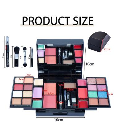 All-in-One Makeup Eyeshadow Palette - Cosmetic Kit with Lip Gloss Blusher Eyebrow Powder & Eye Pencil - International Shipping Available - Buy Online on GoSupps.com