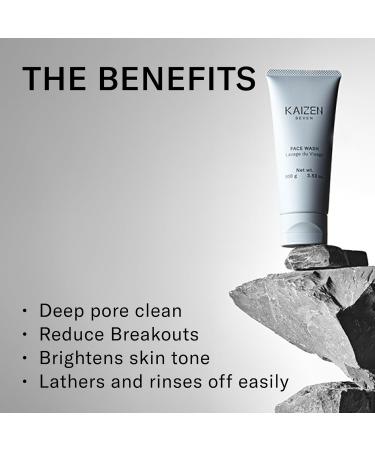 Face Wash for Men - Premium Japanese Formula with Moroccan Clay & Licorice Root | Refreshing Lather for Clear Skin - Buy Online on GoSupps.com