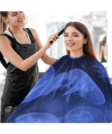 Waterproof Barber Cape - Blue Cheetah Haircut Bib for Men & Women | Unisex Hair Cutting Cape for Salon & Home Use - Buy Online on GoSupps.com