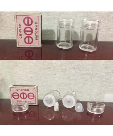 6 Pieces 10ml Mini Refillable Empty Loose Powder Bottles - Travel Cosmetic Containers for Glitter & Eyeshadow - Buy Online on GoSupps.com