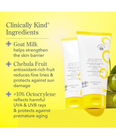Beekman 1802 Hello Sunshine SPF 50 Sunscreen - Face & Body Protection Reduces Fine Lines Sensitive Skin Cruelty Free Reef Safe - 5.0 fl. oz - Buy Online on GoSupps.com