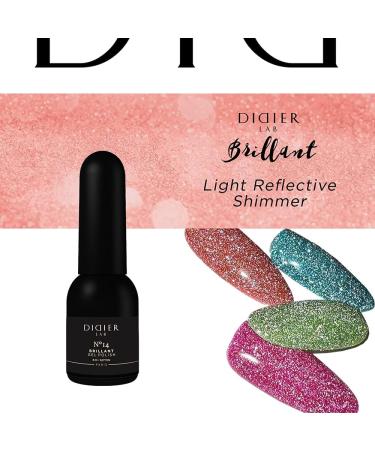 Didier Lab - Premium UV Gel Nail Polish - Brillant No. 14 - Gel Nail Varnish - Nail Art - Long-Lasting High Gloss Wear - Orange Gel Nail Polish - Gel Nails - Glitter Gel Nail Polish - Rich Pigment - Buy Online on GoSupps.com