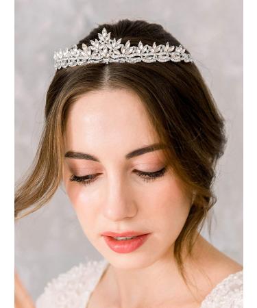 SWEETV Rhinestone Wedding Tiara - Princess Bridal Crown for Bride & Flower Girls | Silver+Clear - Buy Online on GoSupps.com