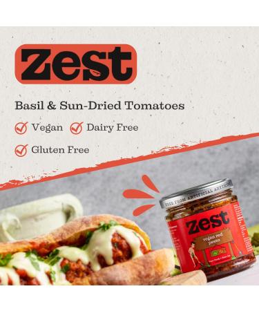 Zest Vegan Red Pesto Sauce Pack of 6 x 165g With Cashew Nuts - Buy Online on GoSupps.com