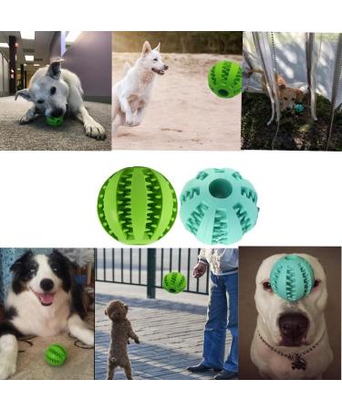 Bojafa Dog Teething Toys Ball 2 Pack for Medium & Large Dogs - Non-toxic, Durable, IQ Puzzle Chew Toys for Teeth Cleaning, Chewing, Playing & Treat Dispensing - Buy Online on GoSupps.com