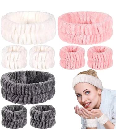 Wrist Bands Solid Colour Water Absorbent Sweat Wrist Bands Pack Of 6 For Women 2purplebows+4purplewristguards - Buy Online on GoSupps.com