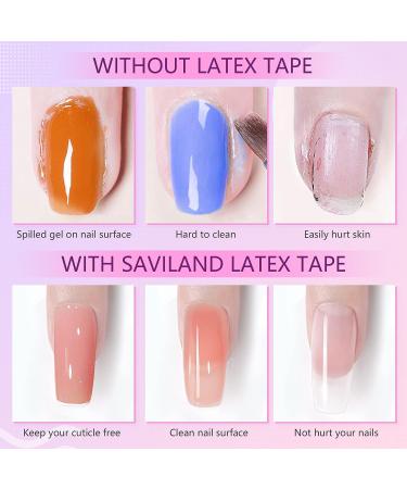 Saviland Latex Nail Polish Barrier 0.5oz - Peel Off Tape for Nails with Tweezers | Nail Polish Skin Protector for Beginners - Buy Online on GoSupps.com