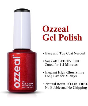 Ozzeal Glitter Gel Polish Black Iridescent Glitter Gel Nail Polish Sparkle Shimmer Gel Glitter Nail Polish Summer Rainbow Soak off LED UV Gel Nail Polish for Art DIY Manicure 15ML - Buy Online on GoSupps.com
