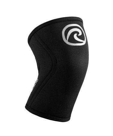 Rehband Kniebandage strength sport knee support for cross fit & heavy training Knee Sleeve made of 5 mm neoprene in many colors & sizes unisex XL silver/black - 1 piece