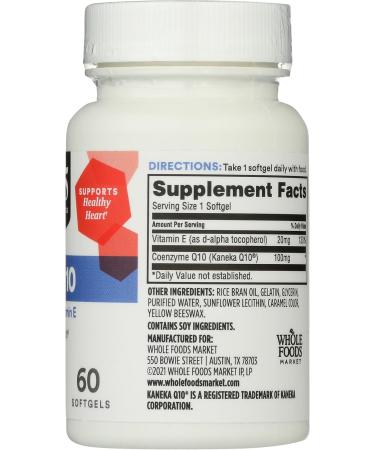 365 by Whole Foods Market CoQ10 100mg 60 Count - Buy Online on GoSupps.com