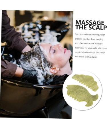 Fomiyes 6 Pcs Jade Massage Comb Set - Full Body Scalp Massager & Hair Tool - Xiuyu Green Scratching Board & Comb - Buy Online on GoSupps.com
