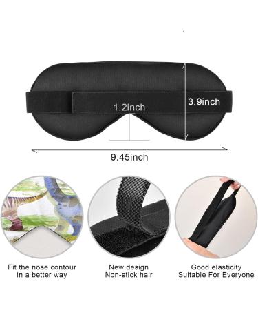 WELLDAY Sleep Mask Wildlife Dinosaurs Night Eye Shade Cover Soft Comfort Blindfold Blockout Light Adjustable Strap for Men Women - Buy Online on GoSupps.com