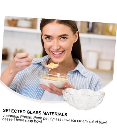Alipis 3 Pcs Glass Bowl Fruit Decor Soup Cereal Bowl Salad Serving Plate Kitchen Container Pearlescent 11.5x11.5cm x3pcs Transparentx3pcs - Buy Online on GoSupps.com