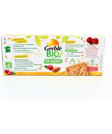  G n rique GERBL ORGANIC - Gerbl Organic Shortbread Biscuit Almond & Cranberry 132 g - 132 g - Pack of 3 - Sold as a Lot - Buy Online on GoSupps.com