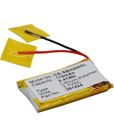 Buy 3.7V 110mAh 381424 AHB441623 Battery Replacement for SBH-20 | International Shipping Available - Buy Online on GoSupps.com