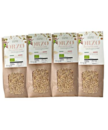 ORGANIC HULLED BARLEY ANCIENT CEREALS PRODUCTION IN ITALY PACK 4 PACKS OF 0 75KG