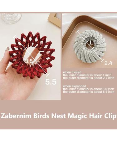 Zabernim Birds Nest Magic Hair Clip - Expandable Ponytail Holder for Women (Black 3PCS) - Buy Online on GoSupps.com
